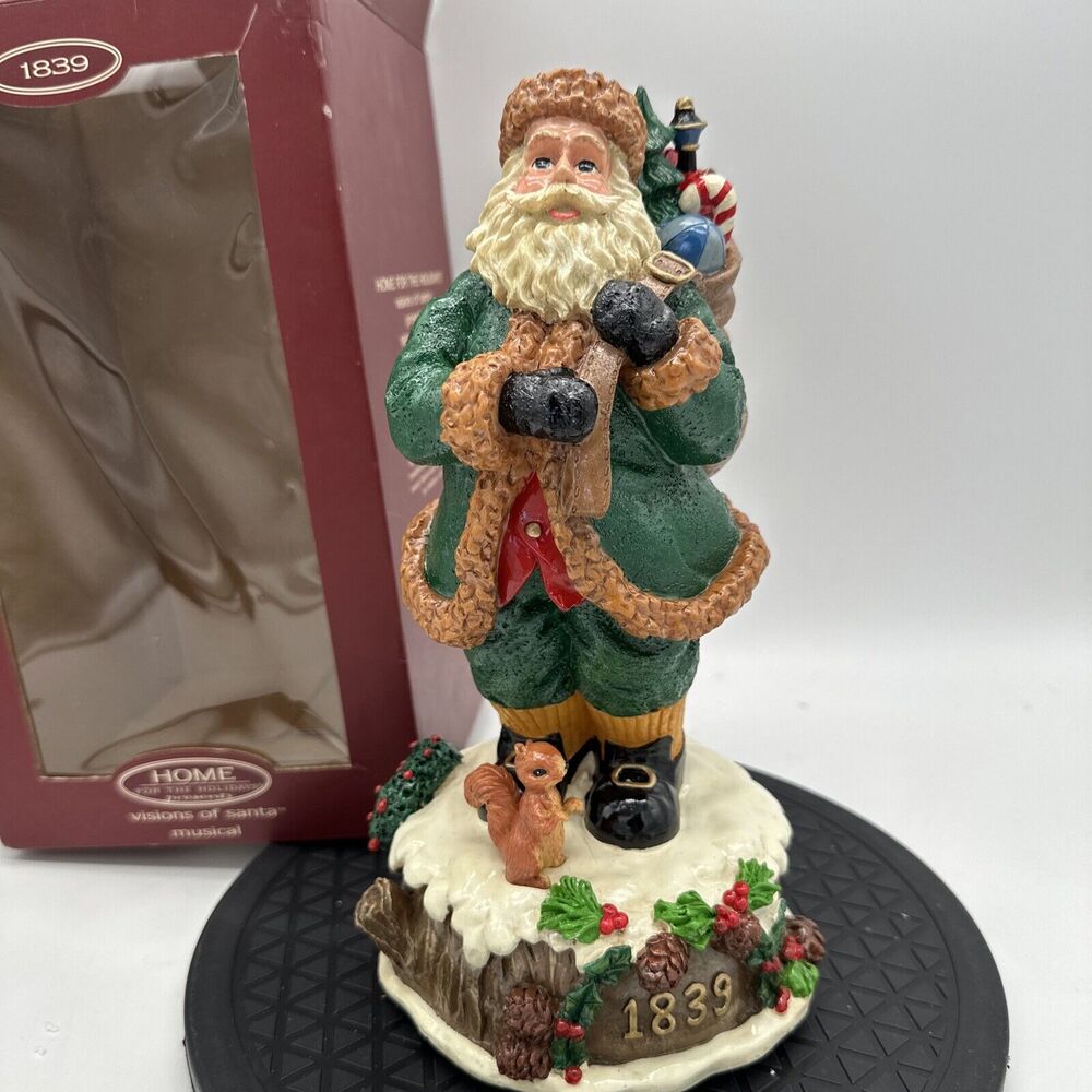 Home For The Holidays Visions of Santa 1839 Musical Figurine